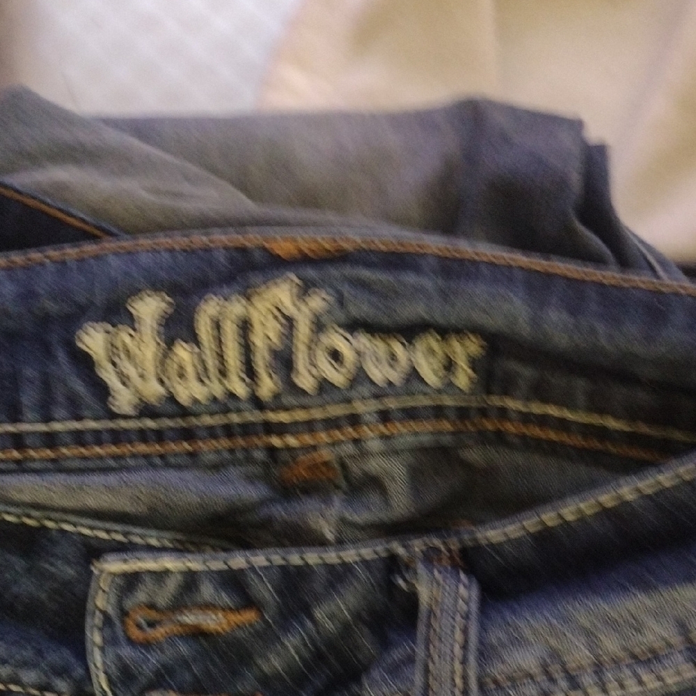 Wallflower Classic Blue Denim Jeans with Golden Stitching